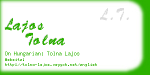 lajos tolna business card